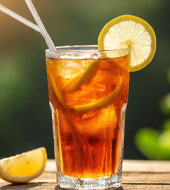 a glass of iced tea