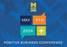 Ross logo with May 9 2024 and Positive Business Conference writen out