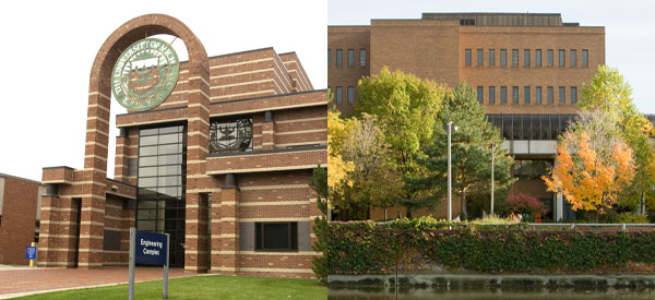 collage of Dearborn and Flint Buildings