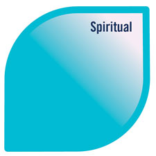 Model of Well-being with the spiritual petal highlighted
