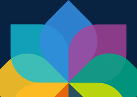 model of well-being on a dark blue background